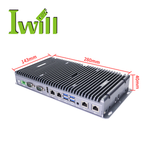PC industrial barato 10th Gen <span class=keywords><strong>I5</strong></span> 9V a 36V PC Fanless Embedded Tensão Larga com 4LAN 4COM - Product Image 3