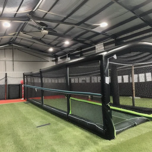 Cage de frappe gonflable géante personnalisée en PVC pour l'entraînement familial au baseball avec filet en PVC, terrain de baseball sur mesure - Product Image 2