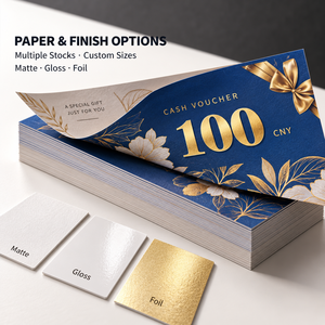 Carte-cadeau personnalisée en feuille d'or 100 CNY, coupon <span class=keywords><strong>de</strong></span> réduction <span class=keywords><strong>de</strong></span> luxe au design beige avec logo personnalisé gratuit et conditions d'utilisation - Product Image 5