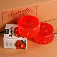 Savon Éclaircissant Puissant au Tomate et Or 24K OEM ODM, Vitamines A, B, C, Hydratant et Illuminateur, Savon en Barre Visage et Corps Marque Privée