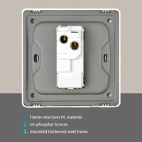 Interruptores de Pared de 1 Vía, 3 Vías y 4 Vías, Estándar Británico Retro, IP44, Material de PC, Venta Directa de Fabricantes Chinos