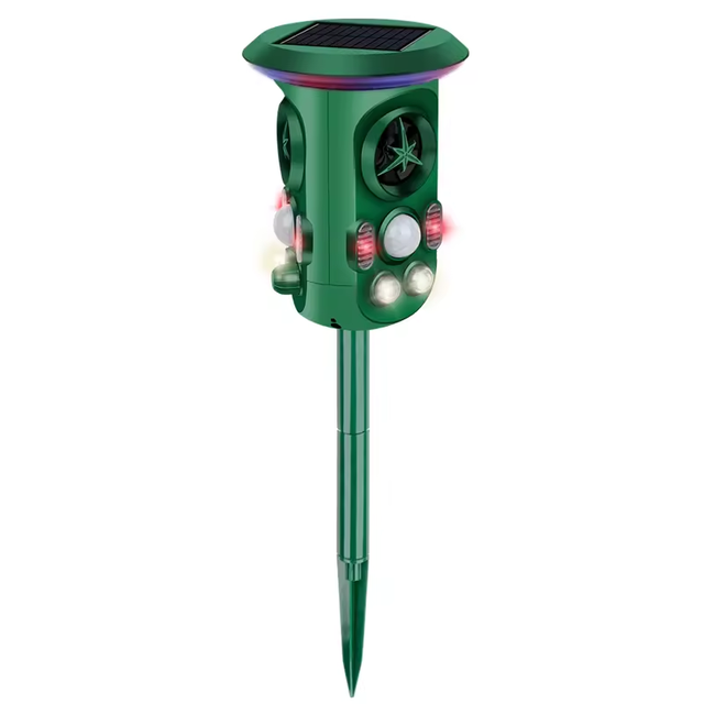 360 Degree Solar Ultrasonic Animal Repeller Solar Powered Bird Dog Cat Monkey Deer Mouse Animal Repeller