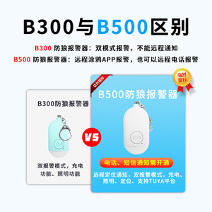 Alarme personnelle intelligente TUYA avec bouton SOS pour femmes, enfants, personnes âgées et adultes, volume de 130 dB, matériau plastique - Product Image 5