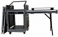 Armoire à trois portes GEHUA 12/14/16/18/20U, armoire audio pour l'aviation, amplificateur de puissance, console de mixage, boîte à outils résistante aux chocs