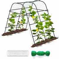 Treillis d'extérieur robuste en acier inoxydable à arche haute pour plantes grimpantes, 7 pieds, accessoires de clôture pour jardin et pelouse