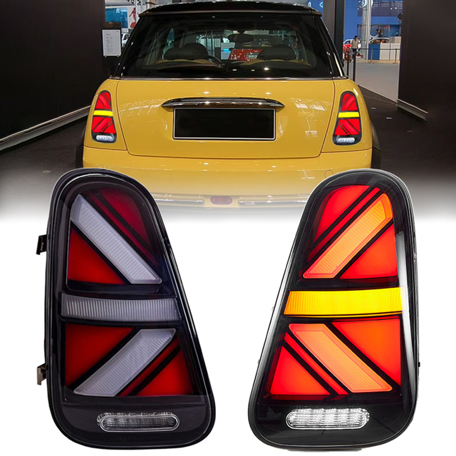 LED Taillights for BMW Mini R50 R52 R53 2001 - 2007 Rear Tail Light Animation DRL Brake Reverse Sequential Turn Signal Lights