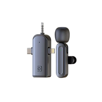 Microphone cravate sans fil professionnel multifonctionnel trois en un avec connecteur de type C pour utilisation en conférence SX25