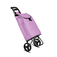 Sac de courses pliable portable de haute qualité à tirer à la main, style dessin animé, pour personnes âgées, logo durable, style Aldi, capacité 30-40L