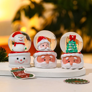 New Christmas glowing <b>crystal</b> ball ornament, Santa Claus glass ball figurine, Christmas Eve children's gift - Product Image 1