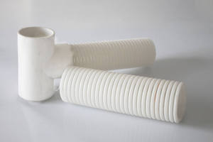 Manchon ondulé robuste Fleid SCP-0005 à paroi épaisse pour câble à fibre optique souterrain, plastique blanc/noir - Product Image 3