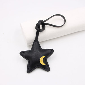 Portachiavi con Moschettone e Cordino Lungo in Pelle PU con Stampa UV, Serie Buonanotte, Accessori Fai-da-te con Ciondolo Stella e Luna - Product Image 5