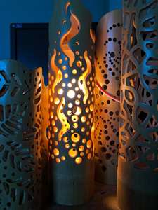 Cubierta de lámpara de bambú de Vietnam, hecha a mano para decoración del hogar, restaurante, nuevo estilo - Product Image 2