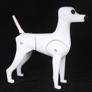 Modelo de perro mascota de plástico y goma ecológico, juguete de caniche de cuerpo completo para práctica de aseo y exhibición escolar de mascotas - Product Image 1