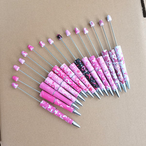 Bolígrafo <span class=keywords><strong>de</strong></span> Plástico con Diseño <span class=keywords><strong>de</strong></span> Concientización sobre el Cáncer <span class=keywords><strong>de</strong></span> <span class=keywords><strong>Mama</strong></span>, Impresión por Transferencia <span class=keywords><strong>de</strong></span> Agua, Bolígrafo Decorativo con Cuentas Coloridas - Product Image 6