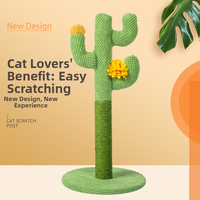 Nouvel Arrivage : Arbre à Chat Moderne Vertical en Forme de Cactus avec Griffoir en Sisal et Niche pour Chat