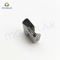 Hochfester Edelstahl Solar panel halterung Solar Metalldraht clip Solar Racking Kabel clip 2 Draht