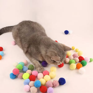 Lanceur de balle pour chat en plastique interactif, nouveau jouet pour animaux de compagnie, jouets amusants interactifs, balle en laine colorée à haute élasticité - Product Image 3