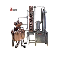 Équipement de Distillation d'alcool de 400 litres avec colonne de Reflux en cuivre ou en acier inoxydable