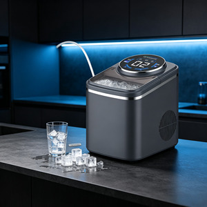 Machine à glaçons portable 16 kg/jour, machine à glaçons carrés avec panneau numérique pour la maison et <span class=keywords><strong>les</strong></span> fêtes - Product Image 2