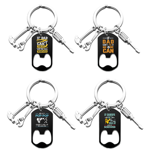 2023 créatif en acier inoxydable marteau <span class=keywords><strong>porte</strong></span>-clés Sublimation <span class=keywords><strong>porte</strong></span>-monnaie ouvre-bouteille fête des pères cadeau pour <span class=keywords><strong>papa</strong></span> - Product Image 2