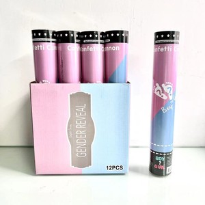 Canons à confettis pour révélation du sexe, canons à confettis manuels, confettis en forme de cœur rose et bleu pour garçons et filles, lanceurs de confettis pour fête - Product Image 6