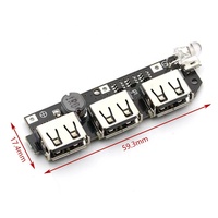 5V 1A 1.5A 2.1A 3 USB batterie externe chargeur Circuit imprimé Module Boost 18650 Li-ion boîtier coque kit de bricolage Powerbank