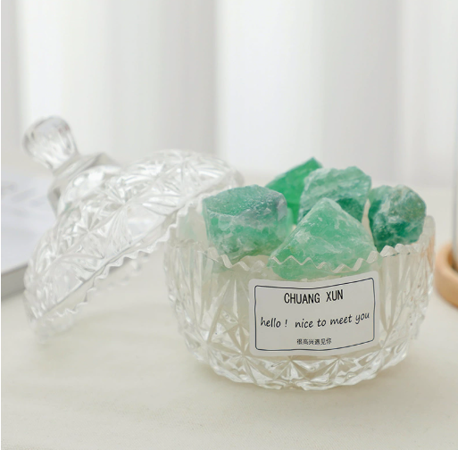 Coupe Couronne + Cristal Blanc-Vert