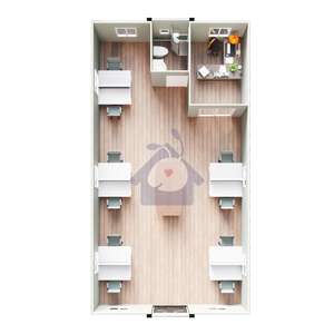 Casas prefabricadas extensibles anticorrosión de 20 pies Casa contenedor plegable prefabricada villa de lujo moderna para oficina - Product Image 1