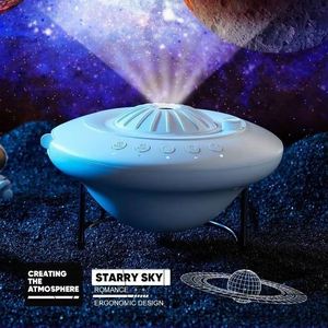 Lámpara LED de Proyección de Estrellas con Forma de Platillo Volador 13 en 1, Colores RGB Giratorios, Recargable por USB, Decoración de Techo para Habitación Infantil, Regalo - Product Image 3