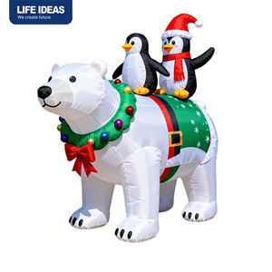 Adornos Inflables de Varios Estilos, Oso, Árbol de Navidad, Muñeco de Nieve, Papá Noel, Decoraciones Navideñas para Exteriores, Inflables de Navidad - Product Image 6