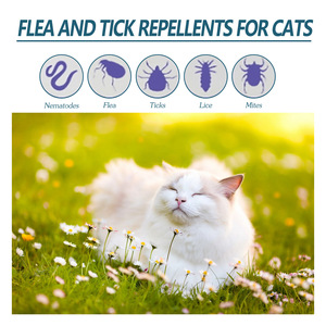 Lotion Traitement Anti-Puces et Anti-Lentes pour Animaux – Contrôle Topique des Puces et Tiques pour Chats et Chiens – Écologique, Nettoyant Cutané en Plastique - Product Image 2