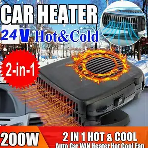 12/24V 200W Portable Auto Electric Car Heater Windshield 360 Degree Rotationdc Electrically Air Fan ABS Plug In Heater