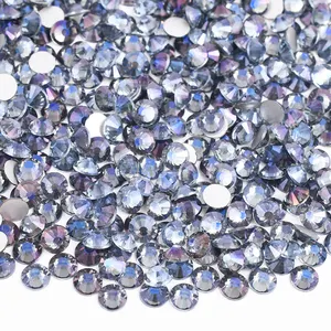 SS6 SS12 SS16 SS20 Paars Ghost Kleur Ronde Kristal Strass Niet Hotfix Crystal Steen Glas Flat Back Rhinestone Voor Ambachten