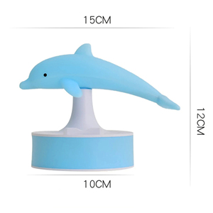 3D Dolphin <b>Stand</b> Table Lamp Eye Protection Touch <b>Control</b> Decorative Night Lights Portable Cordless Home Accessories - Product Image 5