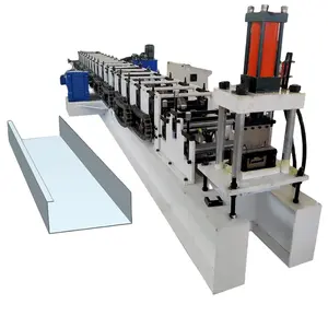 s275 steel 3mm thick C purlin roll forming machine used for container house beams construction