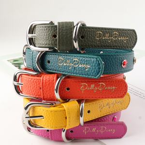 Collar de perros de Mascota de cuero Pu en blanco con barra deslizante para letras y dijes de <span class=keywords><strong>10mm</strong></span> - Product Image 1