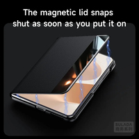 Casing Ponsel Lipat Bertekstur Serat Karbon dengan Slot Kartu Magnetik untuk Samsung Galaxy Z Fold 8 Ultra 7 6 5 4 5G, Mendukung Pengisian Daya Nirkabel