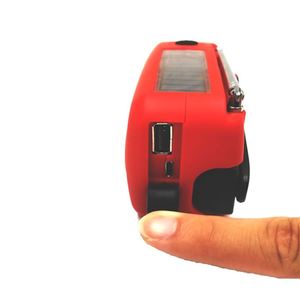 Radio météo solaire d'urgence <span class=keywords><strong>à</strong></span> <span class=keywords><strong>manivelle</strong></span>, portable en plastique, AM/FM, <span class=keywords><strong>chargeur</strong></span> de téléphone <span class=keywords><strong>USB</strong></span>, batterie externe 1200 mAh - Product Image 5