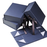 Boîte cadeau pliante de luxe écologique avec fermeture magnétique, impression UV dorée sur carton rigide, design personnalisé