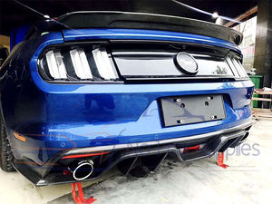 Pour 2015 <span class=keywords><strong>Mustang</strong></span> pour Mustan G KT Style pare-chocs arrière sous la lèvre du diffuseur en fibre de carbone - Product Image 4