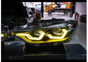 <span class=keywords><strong>Serie</strong></span> 3 13-19 F30/F35 versión americana con luces amarillas quinta generación OSS <span class=keywords><strong>cuatro</strong></span> cerca ocho lejos toque de faros azules - Product Image 2