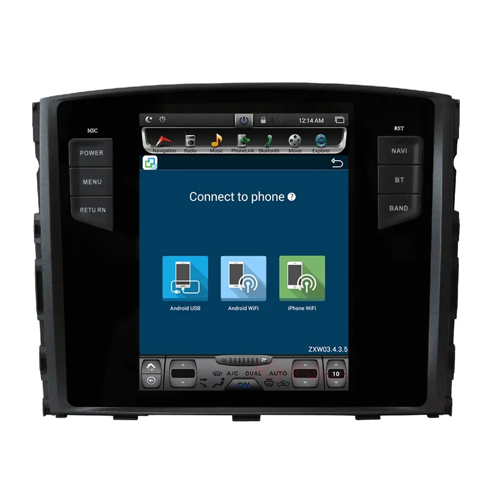 KiriNavi 테슬라 스타일 수직 화면 안드로이드 11 자동차 라디오 미쓰비시 Pajero V97 V93 자동 DVD 플레이어 GPS 네비게이션 2007-2019