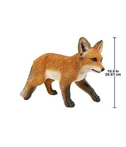 2026 Polyresin <span class=keywords><strong>Animal</strong></span> Cavorting Carmine Baby Red Fox Estatua, Acabado a todo color - Product Image 2