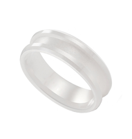 Großhandel 8mm 6mm Schwarz Weiß Rosa Blau Keramik Ring Kern rohlinge Hochglanz poliert DIY Keramik Blank Core Ring
