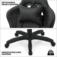 Kostenloser Versand Luxuriöser Günstiger Gaming-Stuhl Ergonomisch PU-Polsterung Schaumstoff Computer-Drehstuhl aus Leder Verstellbarer Stuhl für Erwachsene und Jugendliche