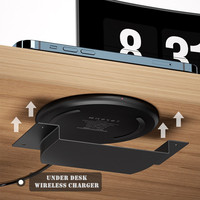Chargeur sans fil invisible longue portée 30 mm sous la table à manger, pour cuisine, salon, bureau
