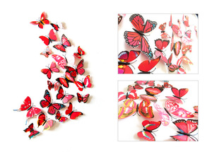 Set da 12 Pezzi di <span class=keywords><strong>Farfalle</strong></span> 3D Magnetiche Autoadesive <span class=keywords><strong>per</strong></span> Decorazione Casa, Feste e Matrimoni - Product Image 5