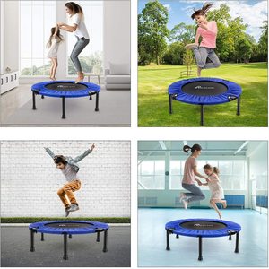 Mini trampoline d'exercice pour adultes IUNNDS, trampoline d'intérieur de 50 pouces, petit trampoline d'entraînement pliable, trampoline de saut pliable, fitness - Product Image 3