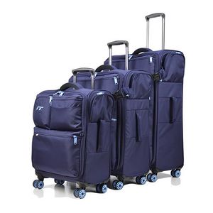 Valise trolley Oxford ultra-légère et silencieuse de 20 pouces, bagage de voyage de 24 pouces grande capacité, bagage à main de 28 pouces avec serrure TSA – Exportation Royaume-Uni - Product Image 1