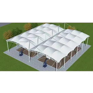 OEM ODM price steel fabricated sport hall roof football stadium roof trusses structure padel court with PVDF roof cover